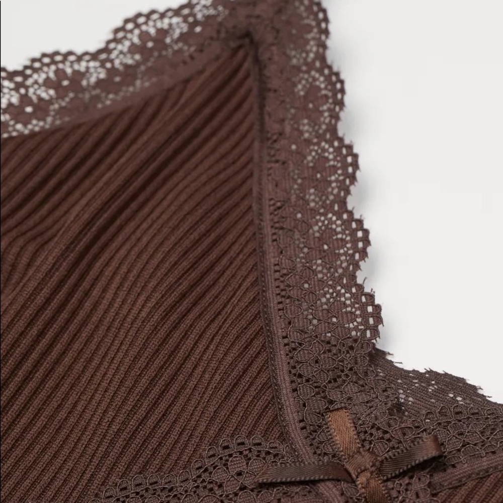 NWT Cute Brown Lace Dress - Picture 4 of 4